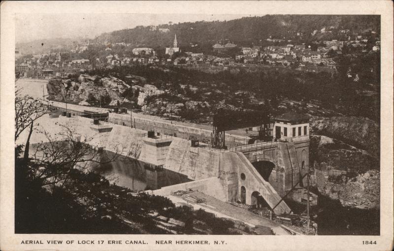 Aerial View of Lock 17 Erie Canal Herkimer New York