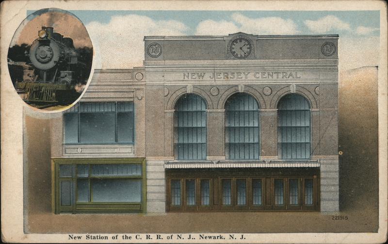 New Station of the C.R.R. of New Jersey Newark