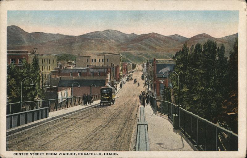 Center Street from Viaduct Pocatello Idaho