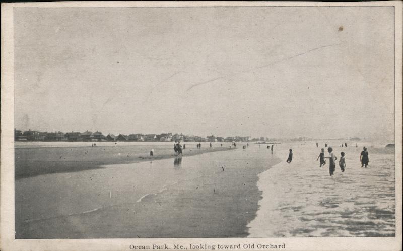 On the Beach Looking Toward Old Orchard Ocean Park Maine