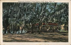 Community Building in Naval reserve Park Postcard