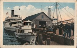 Boat Landing New London, CT Postcard Postcard Postcard