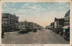 Looking South from Windsor Hotel Garden City, KS Postcard Postcard Postcard