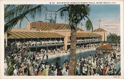 Mid-Winter Crowd at Roman Pools Postcard