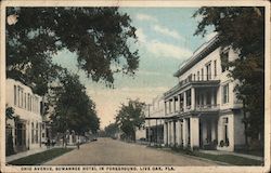 Ohio Avenue Suwanee Hotel in Foreground Live Oak, FL Postcard Postcard Postcard