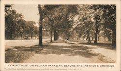 Looking West on Pelham Parkway, Institute for the Education of the Blind New York City, NY Postcard Postcard Postcard