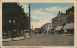 Main Street North from Court House Postcard