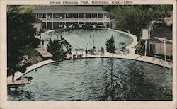 Stevens Swimming Pond, Hutchinson, Kans. Postcard