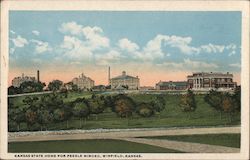 Kansas State Home for Feeble Minded Postcard