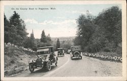 On the Country Road to Negunee, Mich. Postcard