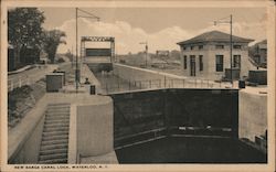 New Barge Canal Lock Postcard