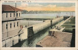 The Federal Locks Troy, NY Postcard Postcard Postcard