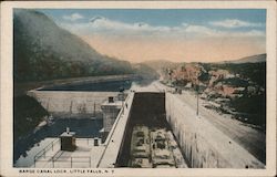 Barge Canal Lock Postcard