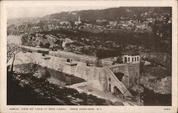 Aerial View of Lock 17 Erie Canal Postcard