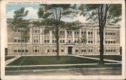 Attica high School New York Postcard Postcard Postcard