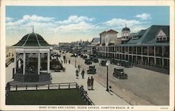 Band Stand and Casino, Ocean Avenue Hampton Beach, NH Postcard Postcard Postcard