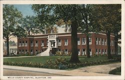 Wells County Hospital Postcard