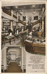 Interior Views of Birks-Ellis-Ryrie Jewelers Postcard