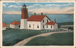 Point Judith Lighthouse Narragansett Pier, RI Postcard Postcard Postcard