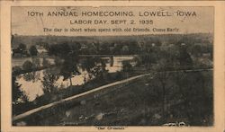 Our Grounds - 10th Annual Homecoming, Labor Day 1935 Postcard
