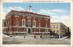 YMCA, Starrett Building and Main Street Postcard