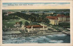 Bird's-eye View of Palm Beach Florida Postcard Postcard Postcard