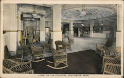 Lobby of the Colonial Rochester, MN Postcard Postcard Postcard