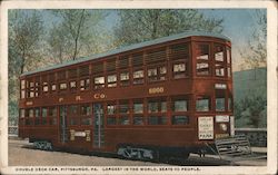 Double Deck Car - Largest in the World, Seats 110 People Pittsburgh, PA Postcard Postcard Postcard