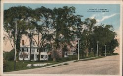 Public Library, Ellsworth, Maine Postcard Postcard Postcard