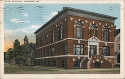 Elks' Building Lewiston, ME Postcard Postcard Postcard