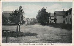 Race Street, Looking South Kresgeville, PA Postcard Postcard Postcard