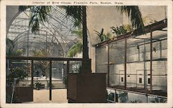 Interior of Bird House, Franklin Park Zoo Postcard