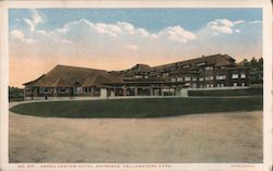 Grand Canyon Hotel, Entrance Yellowstone National Park, WY Postcard Postcard Postcard