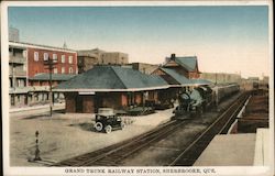 Grand Trunk Railway Station Sherbrooke, QC Canada Quebec Postcard Postcard Postcard