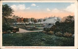 Garden and Green House, Central Park Postcard