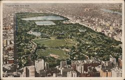 Aerial View of Central Park Postcard