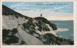 Diamond Head and Lighthouse Postcard