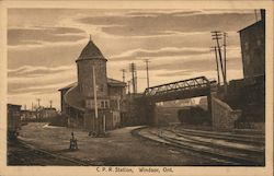 C.P.R. Station Postcard