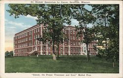 Dr. Nichols' Sanatorium for Cancer Savannah, MO Postcard Postcard Postcard