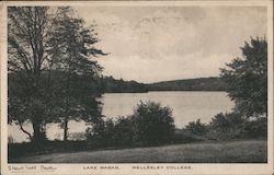 Lake Waban, Wellesley College Massachusetts Postcard Postcard Postcard