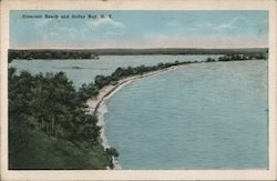 Crescent Beach and Sodus Bay Sodus Point, NY Postcard Postcard Postcard