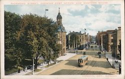 Richmond Street, Showing Post Office and Customs House London, ON Canada Ontario Postcard Postcard Postcard