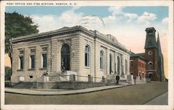 Post Office and Fire Station Nashua, NH Postcard Postcard Postcard