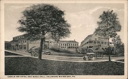 Castle Inn Hotel and Music Hall Delaware Water Gap, PA Postcard Postcard Postcard