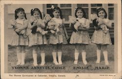 Dionne Quintuplets - Yvonne, Annette, Cecile, Emilie, Marie Postcard