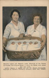 Madames Legros and Lebel, Dionne Quintuplet Midwives Callander, ON Canada Ontario Postcard Postcard Postcard