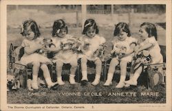 Dionne Quintuplets - Emilie, Yvonne, Cecile, Annette, Marie Postcard