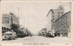 Main Street Benton Harbor, MI Postcard Postcard Postcard