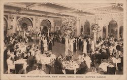 Grill Room, Supper Dance - Waldorf-Astoria Postcard