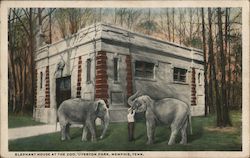 Elephant House At The Zoo, Overton Park Postcard